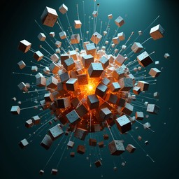 Cubic Explode Free Exploding Cubic Universe Image - Explosion, Cubes, Geometric ...