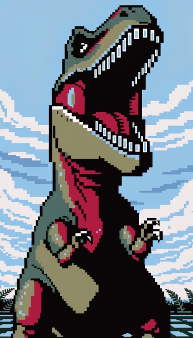 Free Retro T-Rex Fury Image - Dinosaur, Tyrannosaurus, Pixel | Download ...