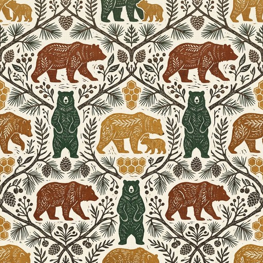 Free Nordic Bear Pattern Image - Pattern, Bears, Wildlife | Download at ...
