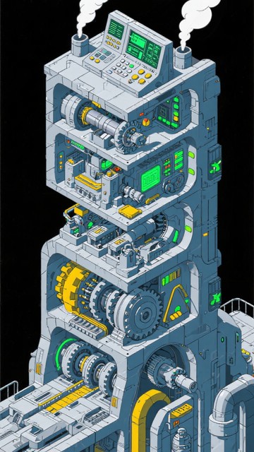 Free Industrial Evolution Tower Image - Industrial, Isometric ...