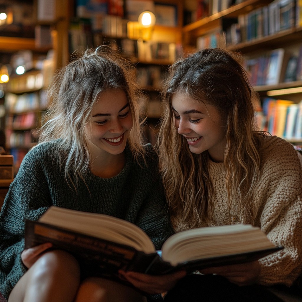 Read Twogether Free Reading Together Joyfully Image - Reading, Library, Women ...