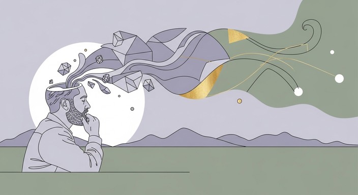 Streamlined Thoughts Image Free Thoughts Become Flow Image - Profile, Contemplative, Lineart ...