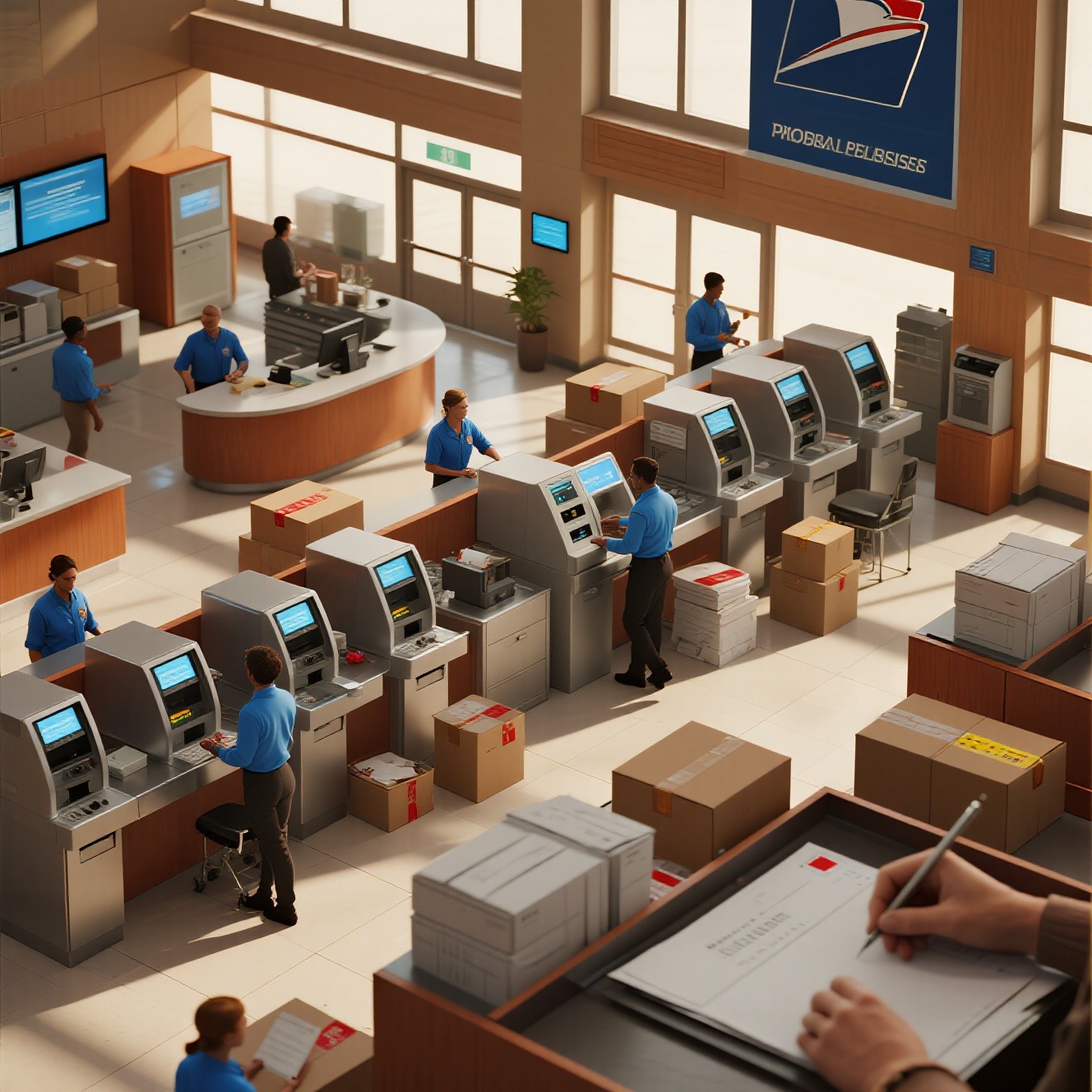 Post Office Screen Free Modern Post Office Image | Download at StockCake
