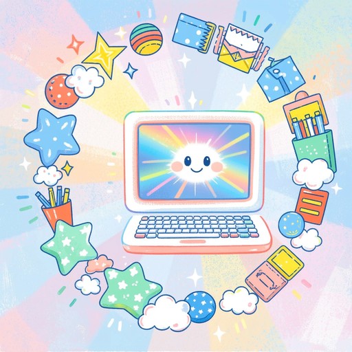Simple Cute Pixel Computer Download Smiling Iceberg Illustration Stock Images for Free | StockCake