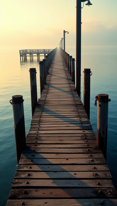 Free Misty Pier Journey Image - Pier, Dock, Wooden | Download at StockCake