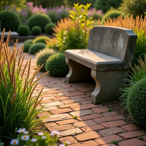 Free Tranquil Garden Bench Image | Download at StockCake