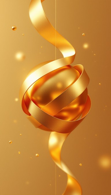 Free Golden Ribbon Sphere Image - Golden, Sphere, Metallic | Download ...