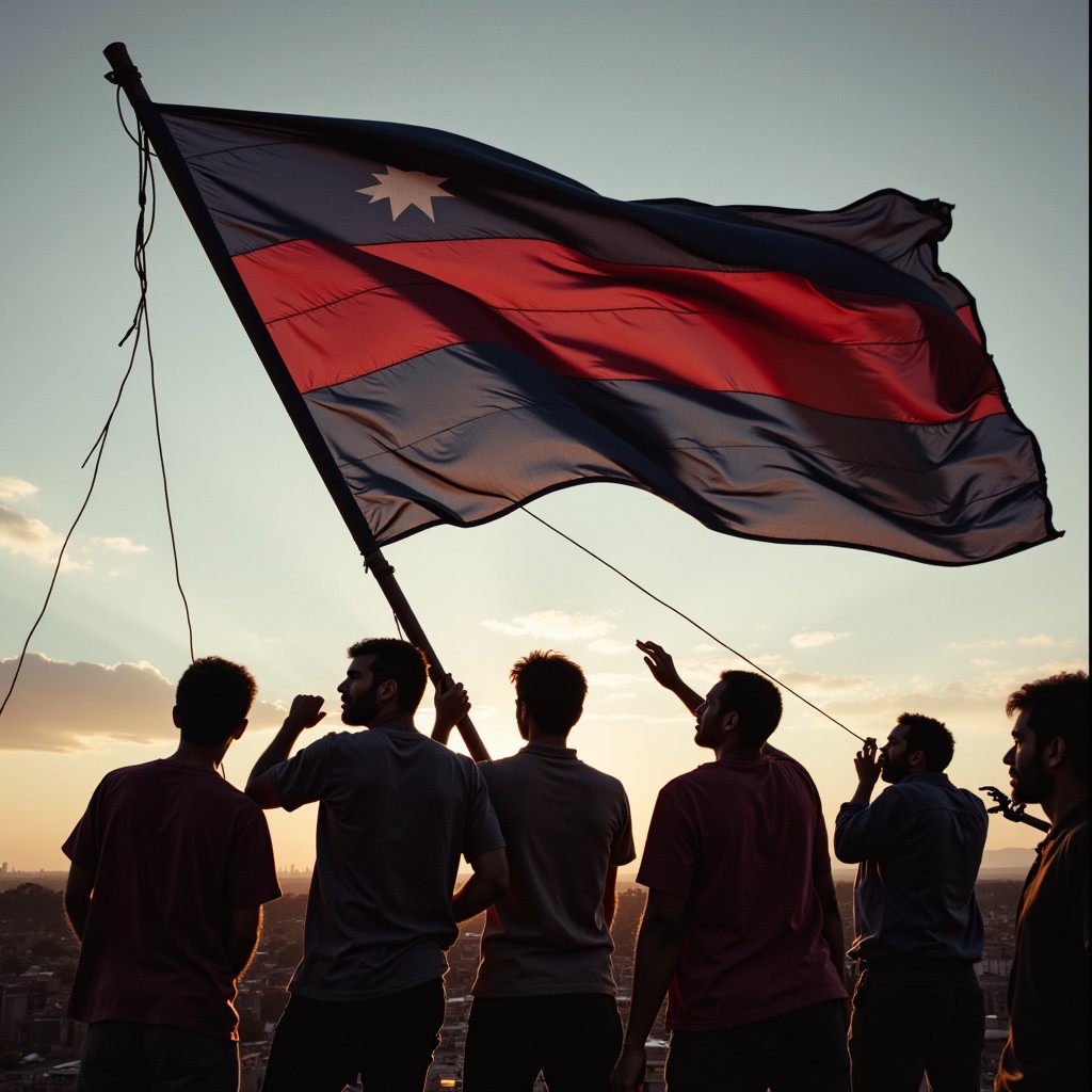 Free Unity through flag Image - Flag, Sunset, Silhouettes | Download at ...
