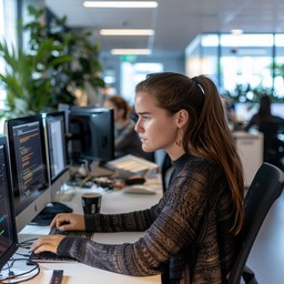 Free Focused Coding Session Image - Technology, Programmer, Office ...