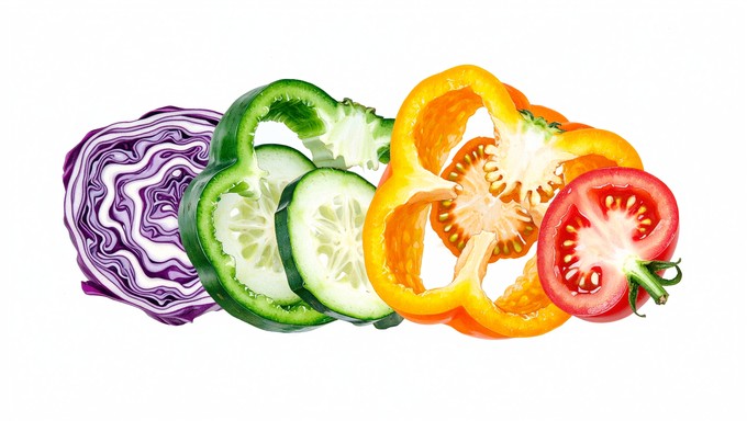 Free Nature's Color Spectrum Image - Watercolor, Vegetables, Slices ...