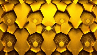 Free Golden Honeycomb Pattern Image - Golden, Honeycomb, Hexagonal ...