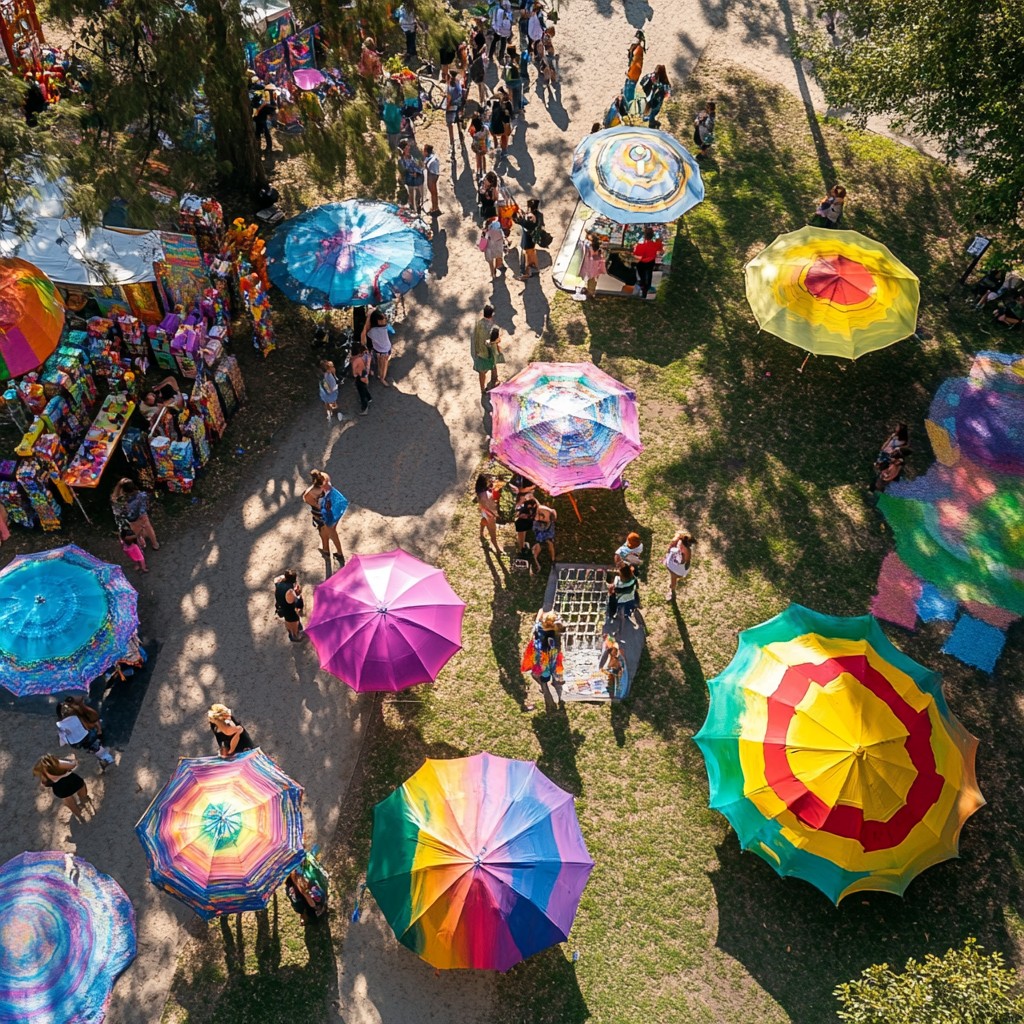 Free Colorful outdoor fair Image - Fair, Umbrellas, Colorful | Download ...