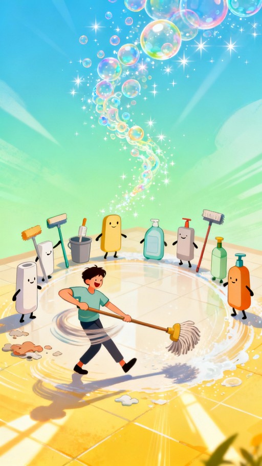 Free Joyful Cleaning Celebration Image - Cleaning, Dancing ...