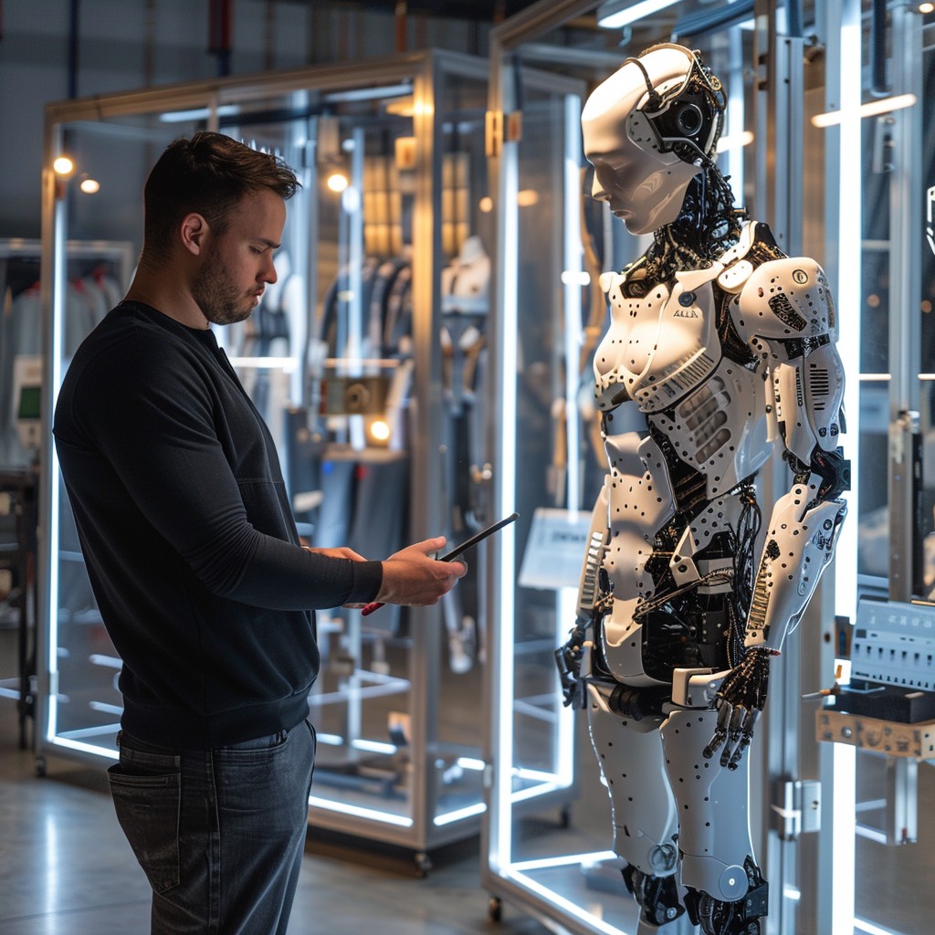 Rot Bot Man Free Man Meets Robot Image - Man, Robot, Technology | Download at StockCake