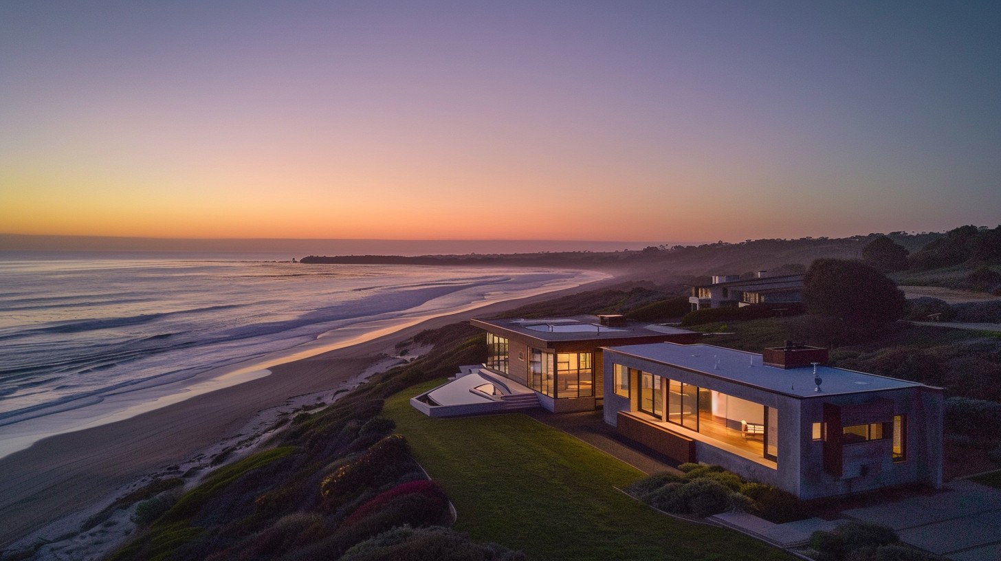 Free Coastal Sunset Serenity Image - Sunset, Beach, House | Download at ...