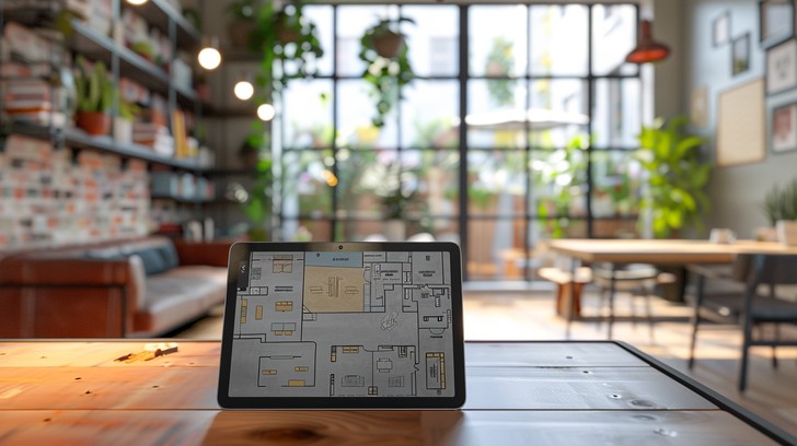 Tablet Workspace Layouts Free Tablet Floor Plan Image - Tablet, Cafe, Blueprint | Download at ...