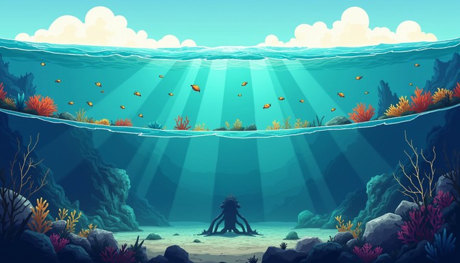 Free Pixelated Ocean Depths Image - Underwater, Pixelart, Ocean ...