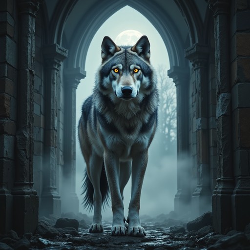 Free Moonlit Gothic Wolf Image | Download at StockCake