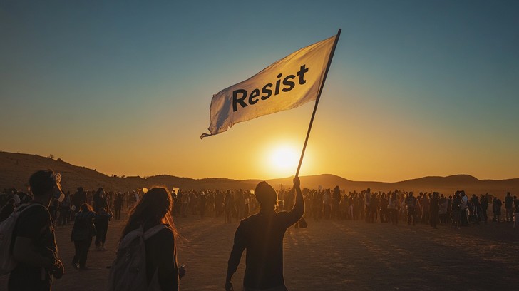 Free Resist Flag Gathering Image - Resist, Protest, Sunset | Download ...
