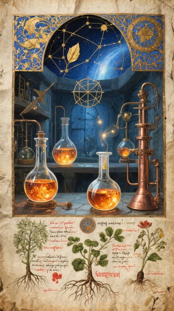 Free Celestial Alchemy Manuscript Image - Alchemy, Manuscript ...