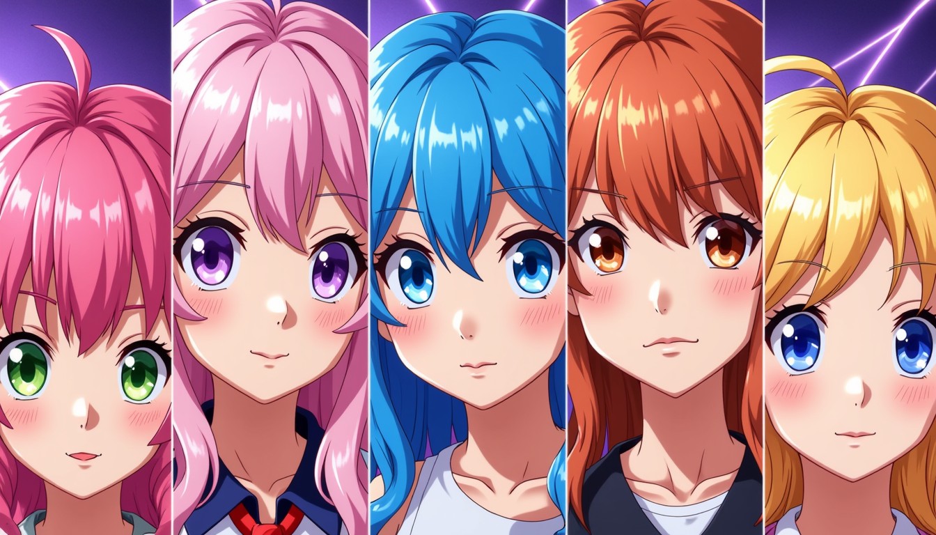 Anime Including Color Free Colorful Anime Portraits Image - Anime, Manga, Colorful | Download ...
