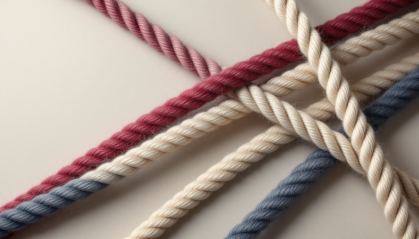 Free Crossing Woolen Ropes Image - Rope, Wool, Burgundy | Download at ...