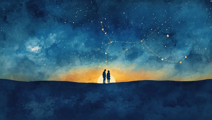 Free Connected Through Stars Image - Watercolor, Silhouettes ...