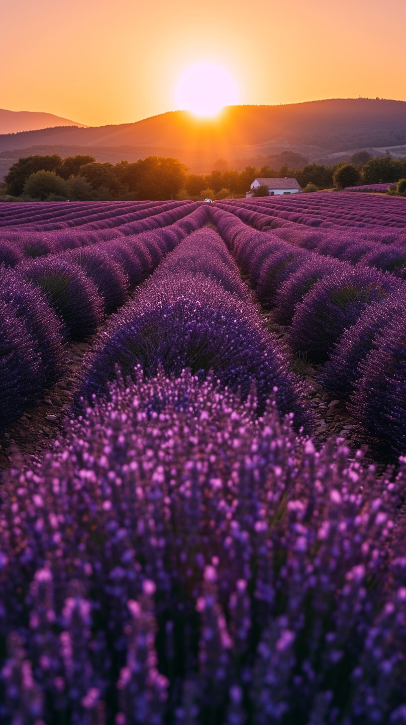 Free Lavender Field Sunset Image - Sunset, Lavender, Field | Download ...