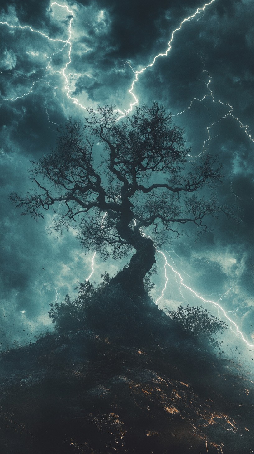 Free Lightning Strikes Tree Image - Lightning, Tree, Night | Download ...
