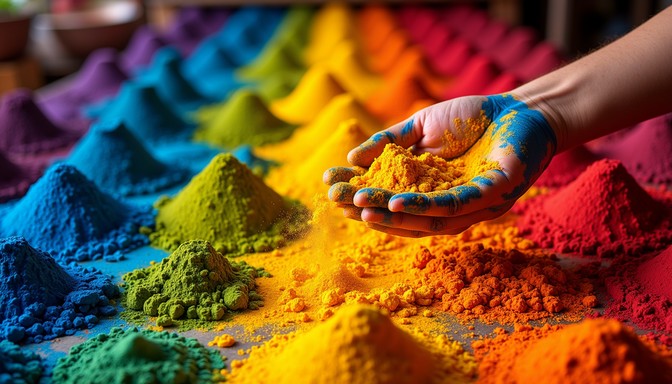Free Vibrant Pigment Rainbow Image - Pigments, Colorful, Powder ...