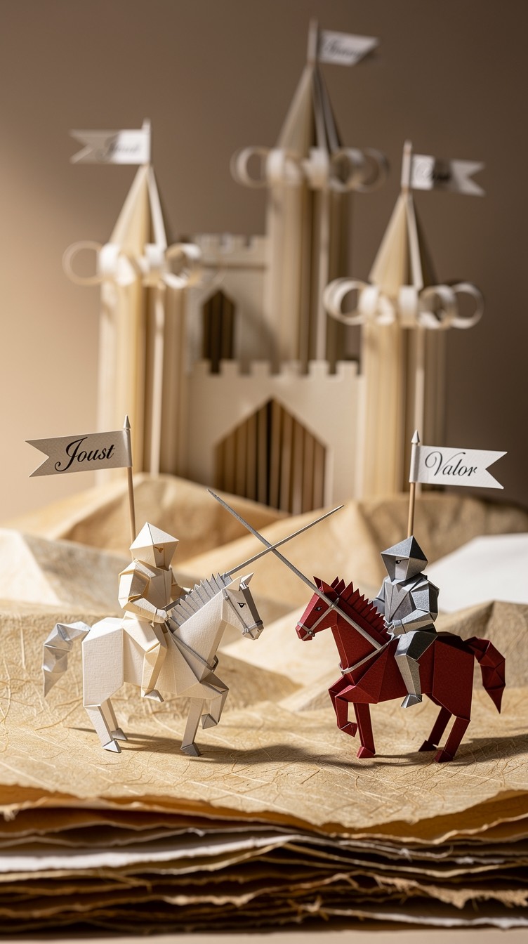 Free Paper Knights Joust Image - Origami, Papercraft, Knights ...
