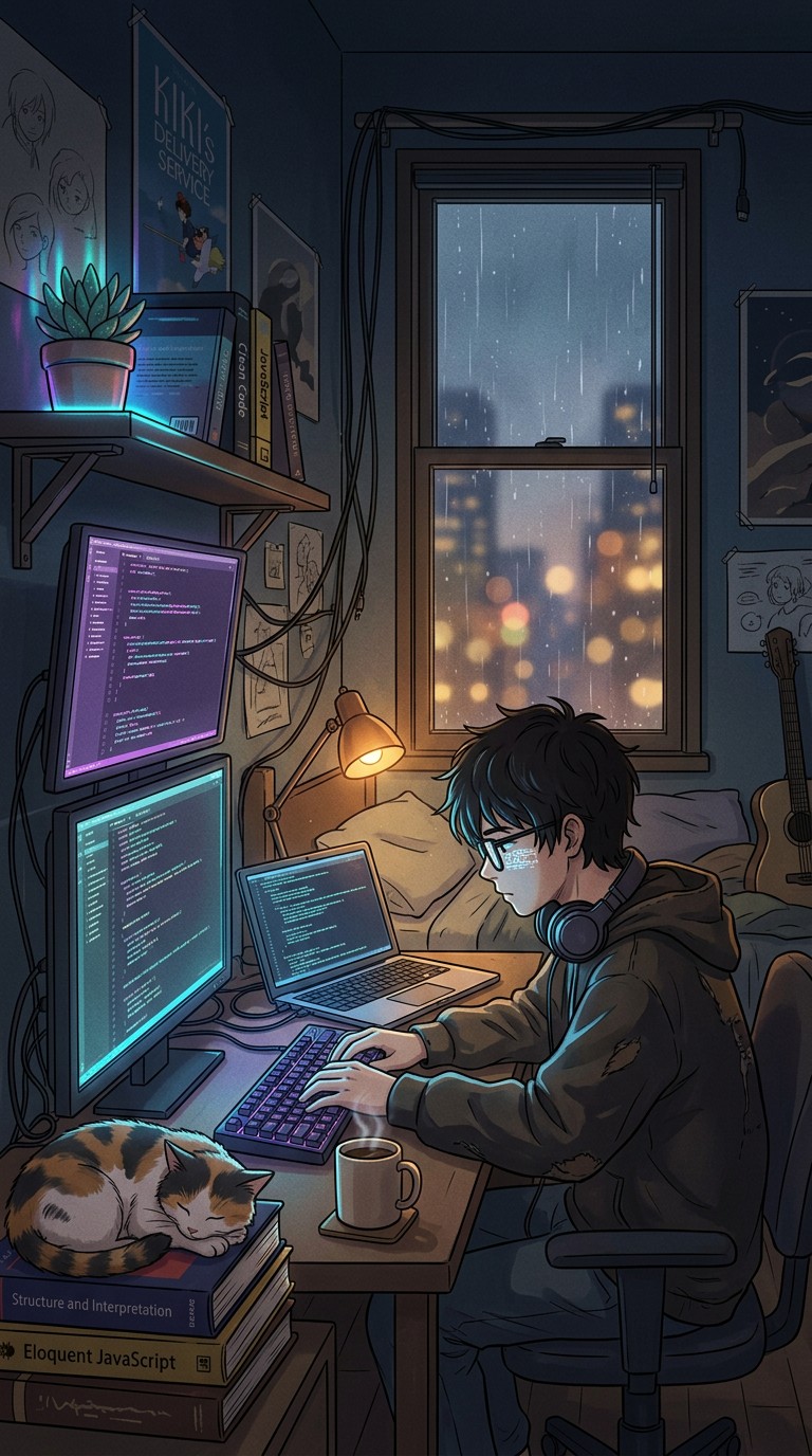 Free Late Night Coding Image - Lofi, Anime, Coding | Download at StockCake