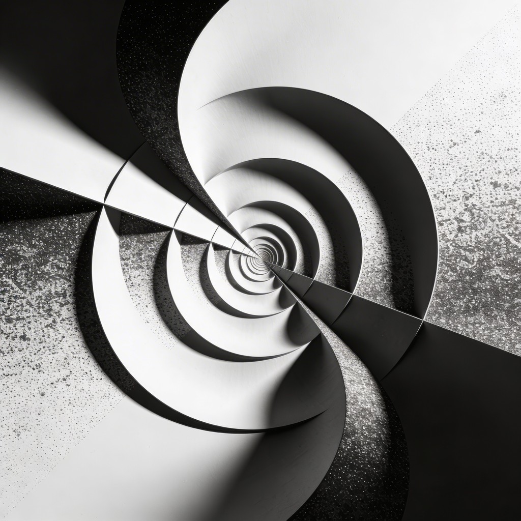 Free Abstract Radial Design Image - Abstract, Geometric, Monochrome ...
