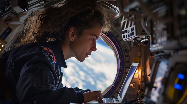 Free Astronaut Using Laptop Image - Astronaut, Space, Laptop | Download ...