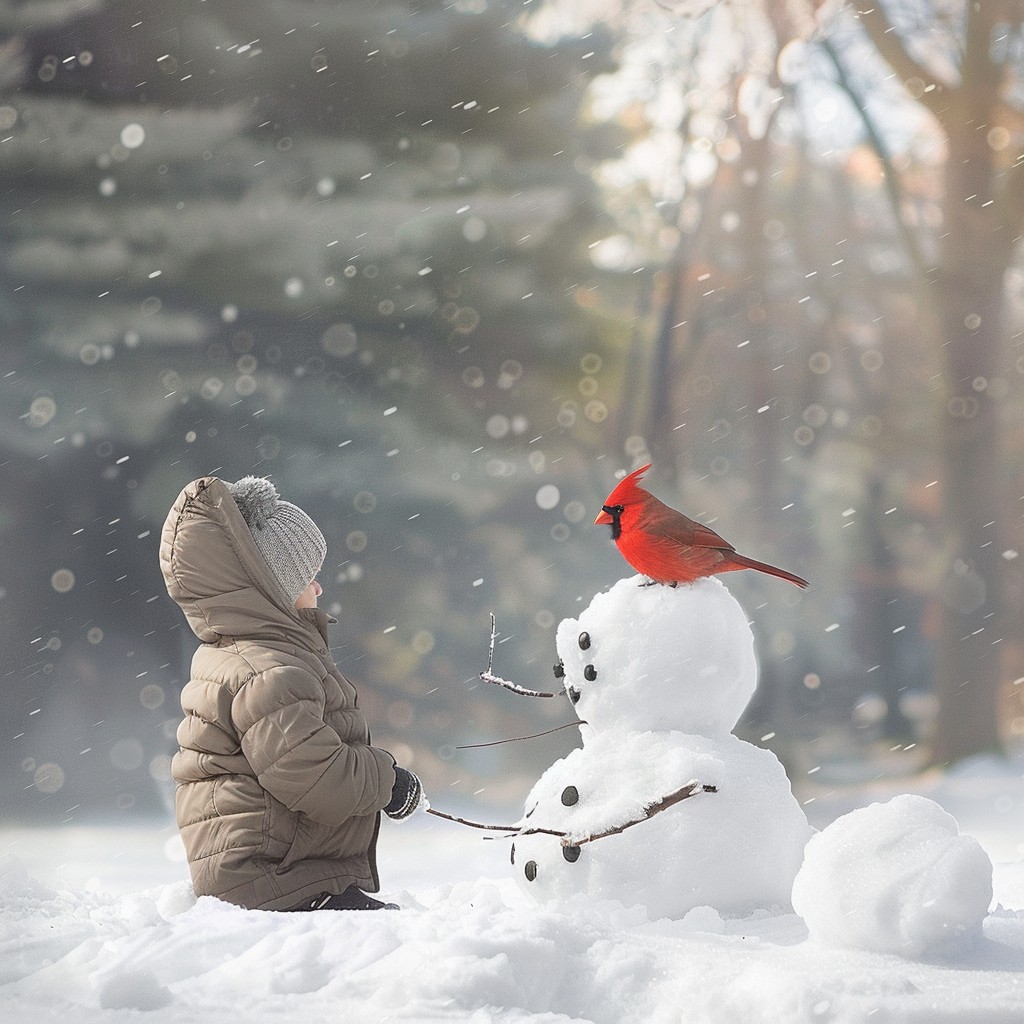 Free Snowy Cardinal Encounter Image - Winter, Snow, Cardinal | Download ...