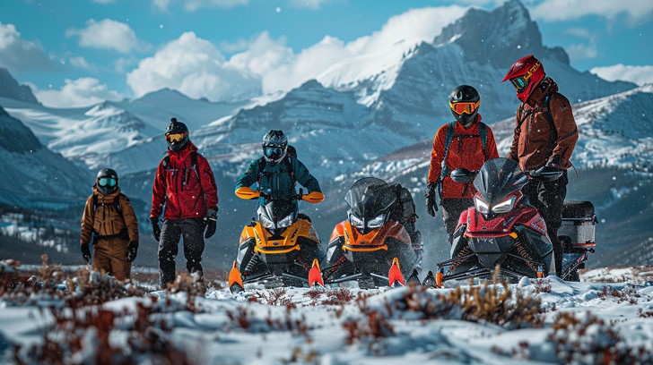 Snowmobiling Groups Free Wintry Kayaking Adventure Image | Download at StockCake