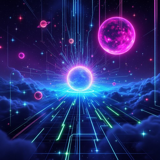 Free Cybernetic Orbital Display Image - Cyberpunk, Planets, Holographic ...