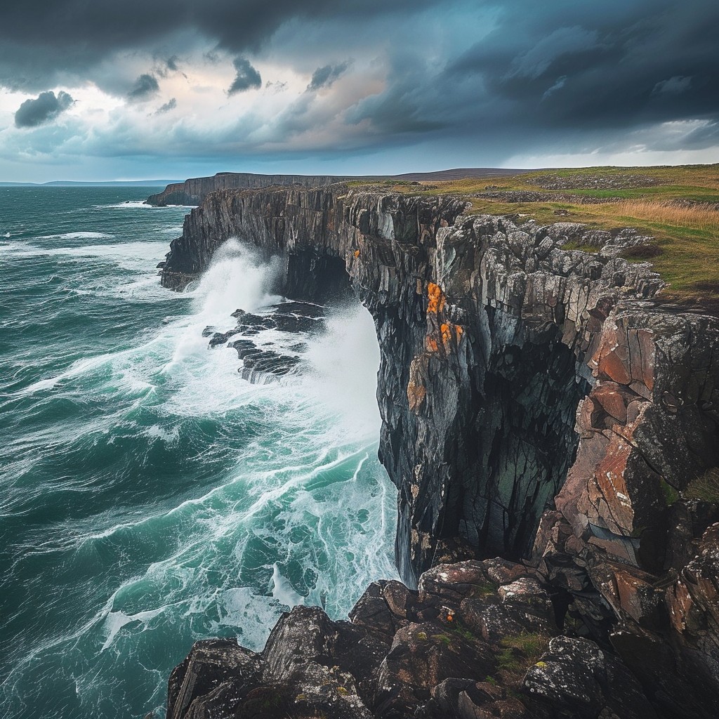 Free Rugged Coastal Cliffs Image - Cliffs, Ocean, Stormy | Download at ...