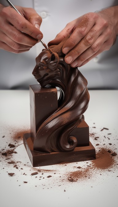 Free Handcrafted Chocolate Art Image - Chocolate, Sculpture, Art ...