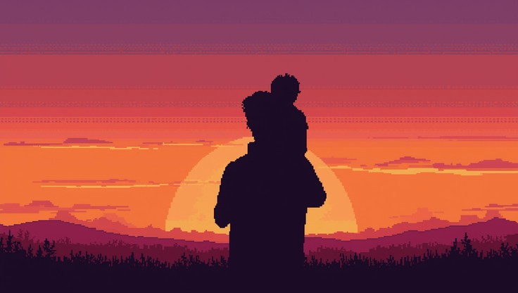 Free Father Child Sunset Image - Pixel, Sunset, Father | Download at ...