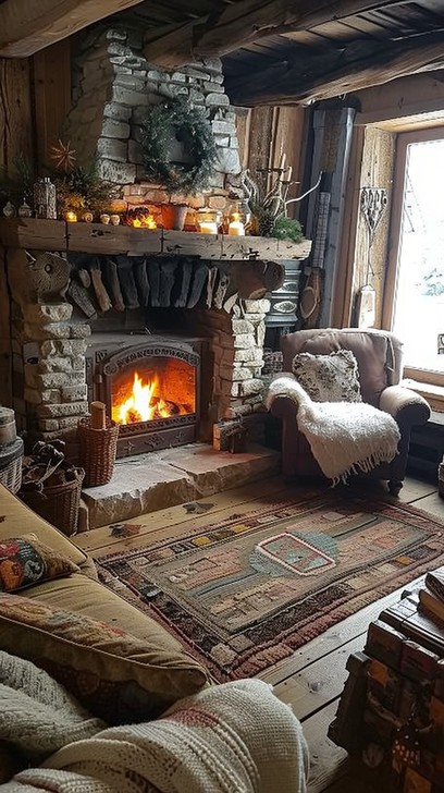 Free Rustic Stone Fireplace Image - Rustic, Fireplace, Stone | Download ...