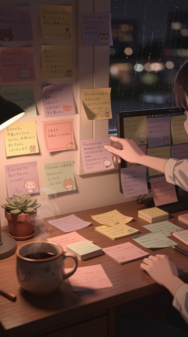 Free Pastel Study Notes Image - Lofi, Anime, Study | Download at StockCake