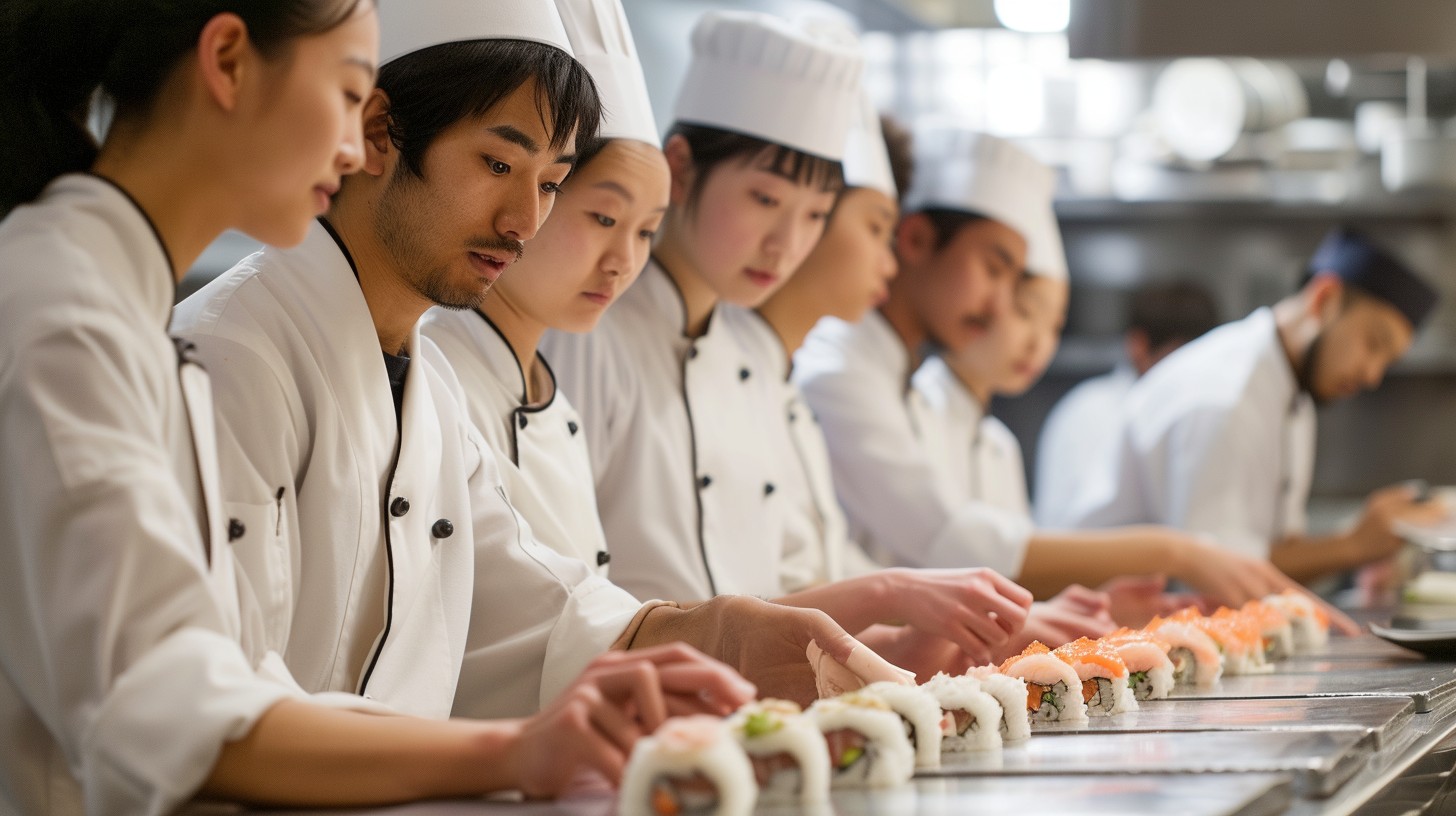 Free Chefs Preparing Sushi Photo - Chefs, Sushi, Kitchen | Download at ...