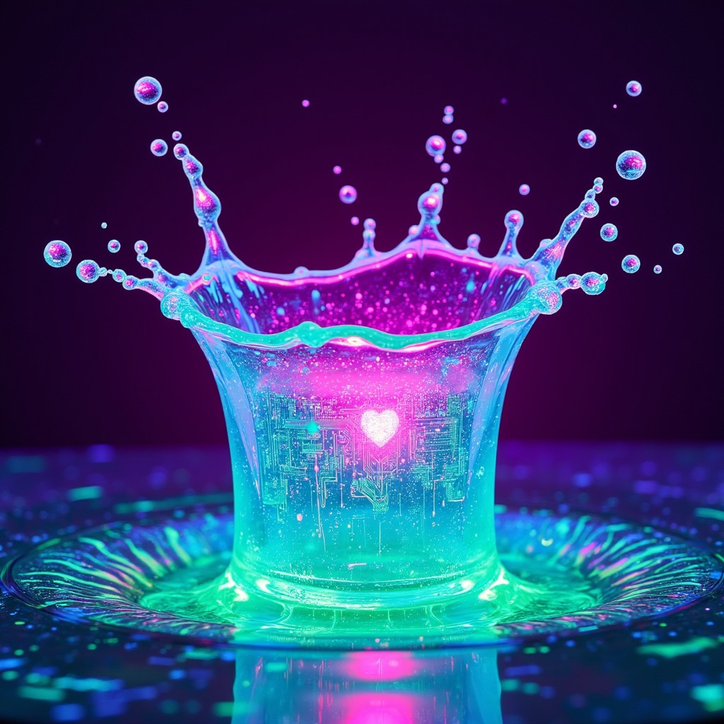 Free Neon Splash Collision Image - Splash, Neon, Cyan | Download at ...