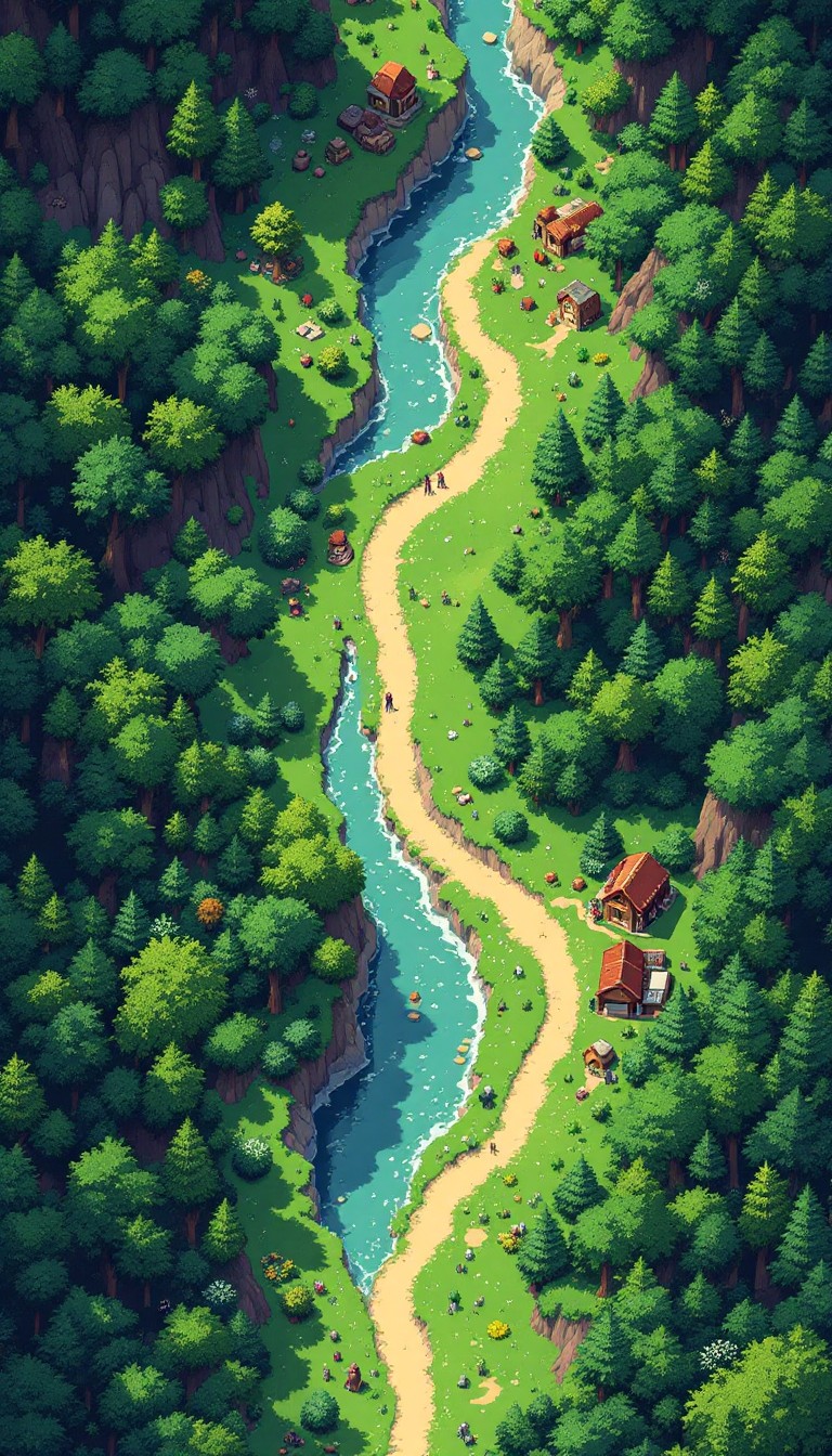 Free Pixel River Journey Image - Pixel, River, Retro | Download at ...