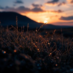 Free Sunset Through Grass Image - Sunset, Grass, Silhouette | Download ...