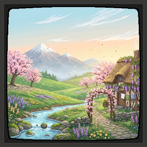 Free Spring Pixel Paradise Image - Pixel, Art, Landscape | Download at ...