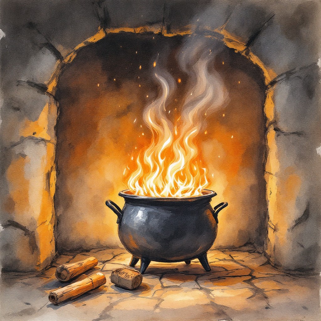 Free Magical Cauldron Glows Image - Cauldron, Fireplace, Magical ...