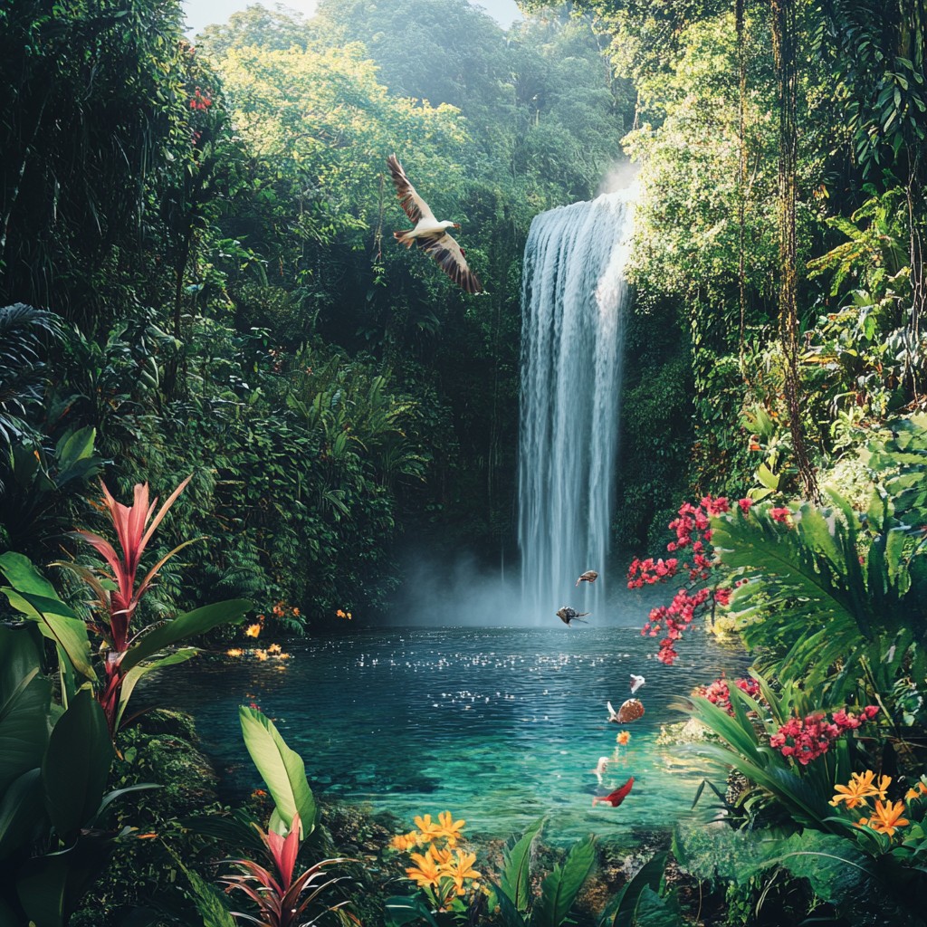 Free Tropical Waterfall Escape Image - Waterfall, Tropical, Nature ...