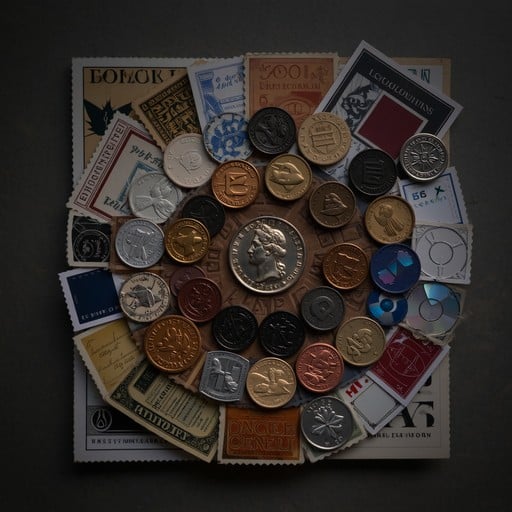 Free Spiraling Coin Collection Photo - Coins, Stamps, Collectibles ...